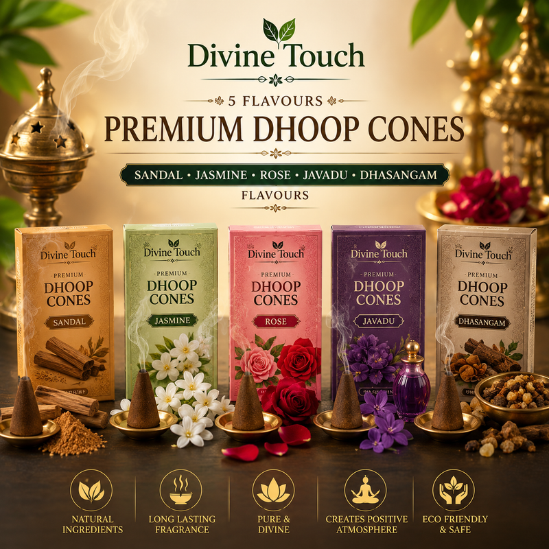5 Flavous - Premium Dhoop Cones