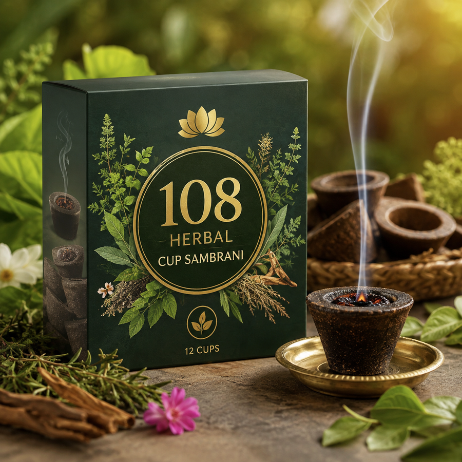 108 Herbal Cup Sambrani  - 12 Cups