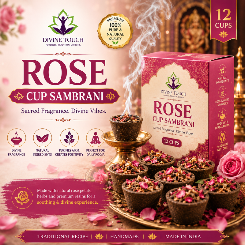 Rose Cup Sambrani  - 12 Cups
