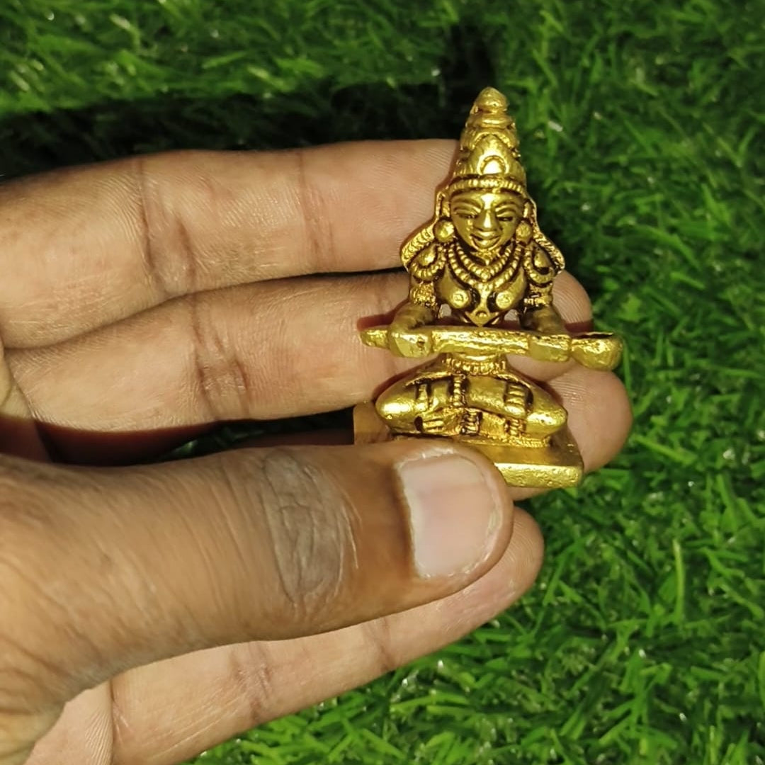 Annapoorani Antique Miniature Idol | Brass Finish Divine Statue for Home Pooja